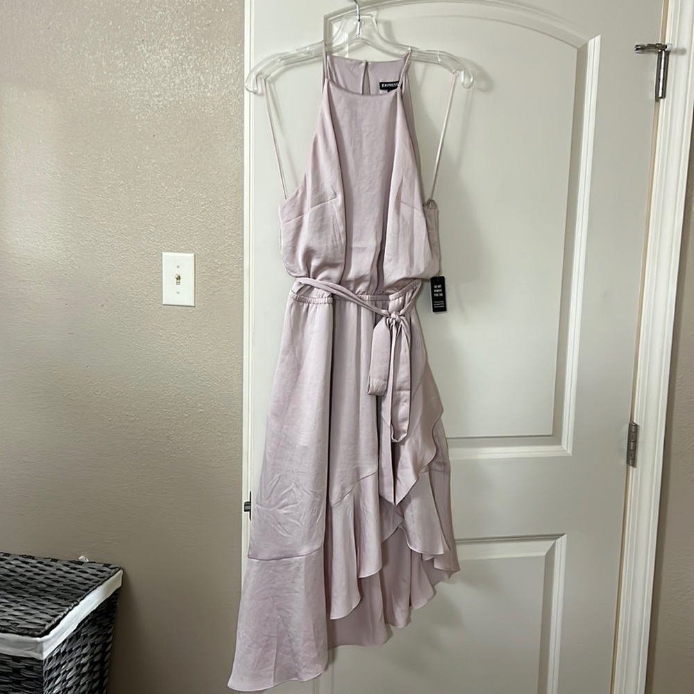 NWT Express Sleeveless Hi-Lo Midi Dress - Pale Mauve